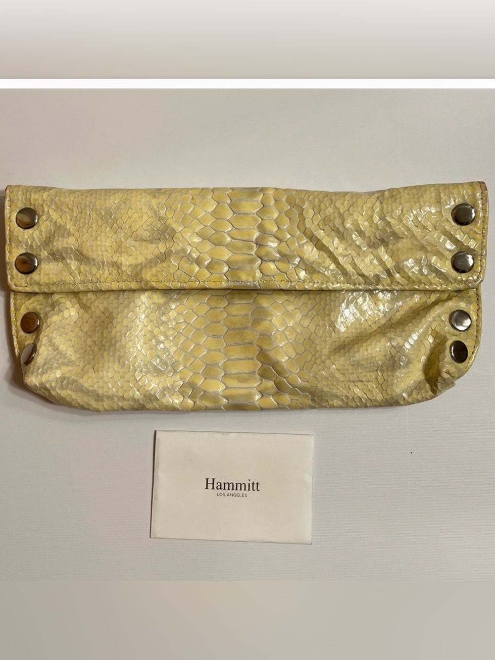 Rare!! Hammitt Reptile Patent Leather Clutch Bag